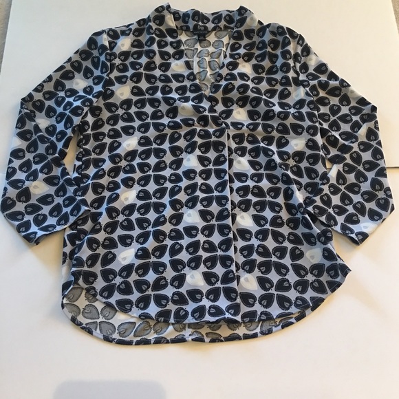 Ann Taylor Leaf Pattern Motif Work Blouse - Picture 2 of 13
